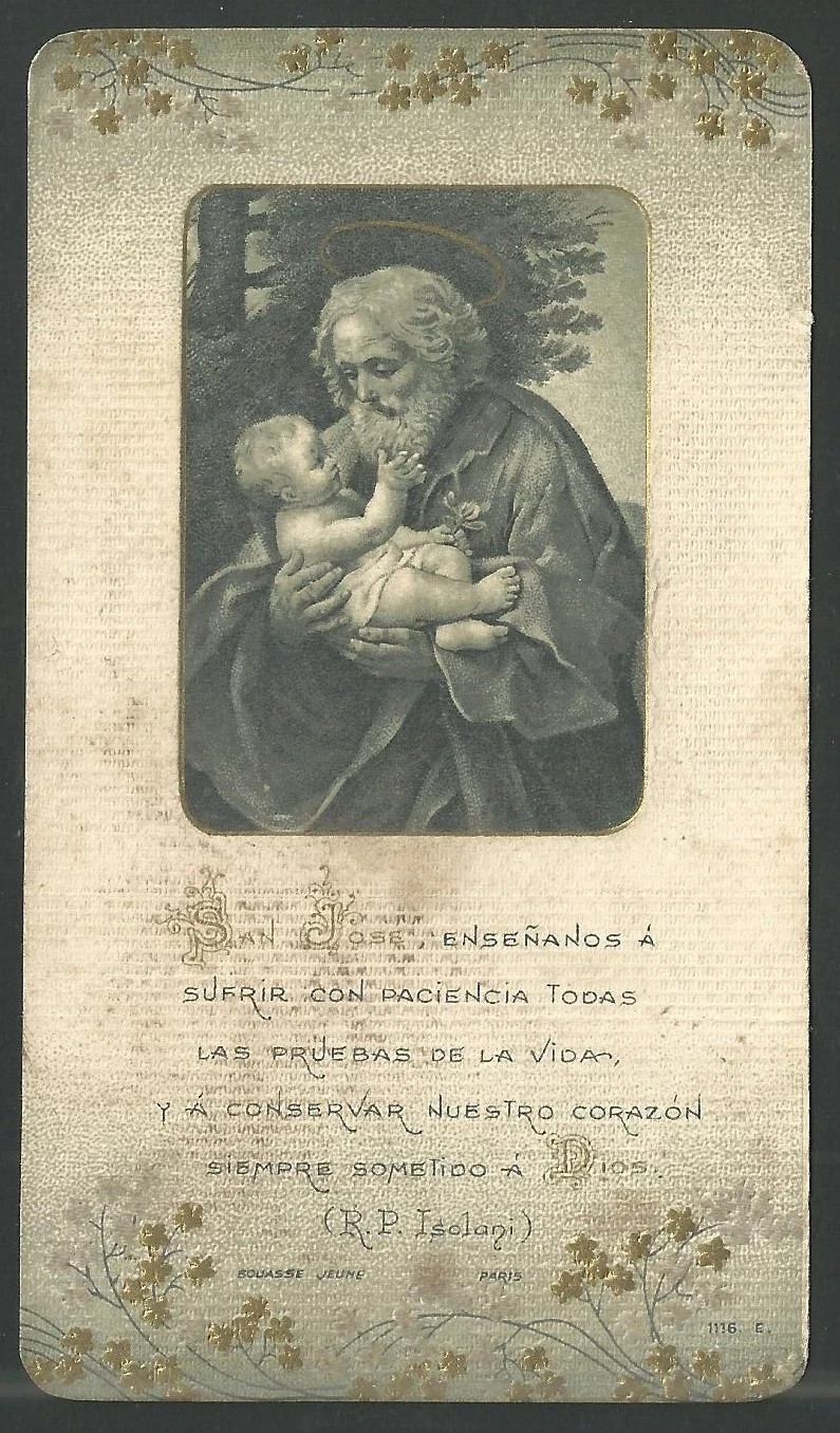 Holy card antique de San Jose santino image pieuses estampa