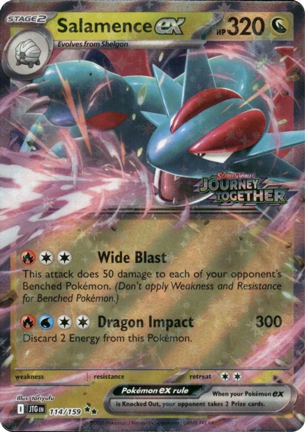 Salamence ex (Journey Together Stamped) 114/159 - Holofoil Miscellaneous Cards &