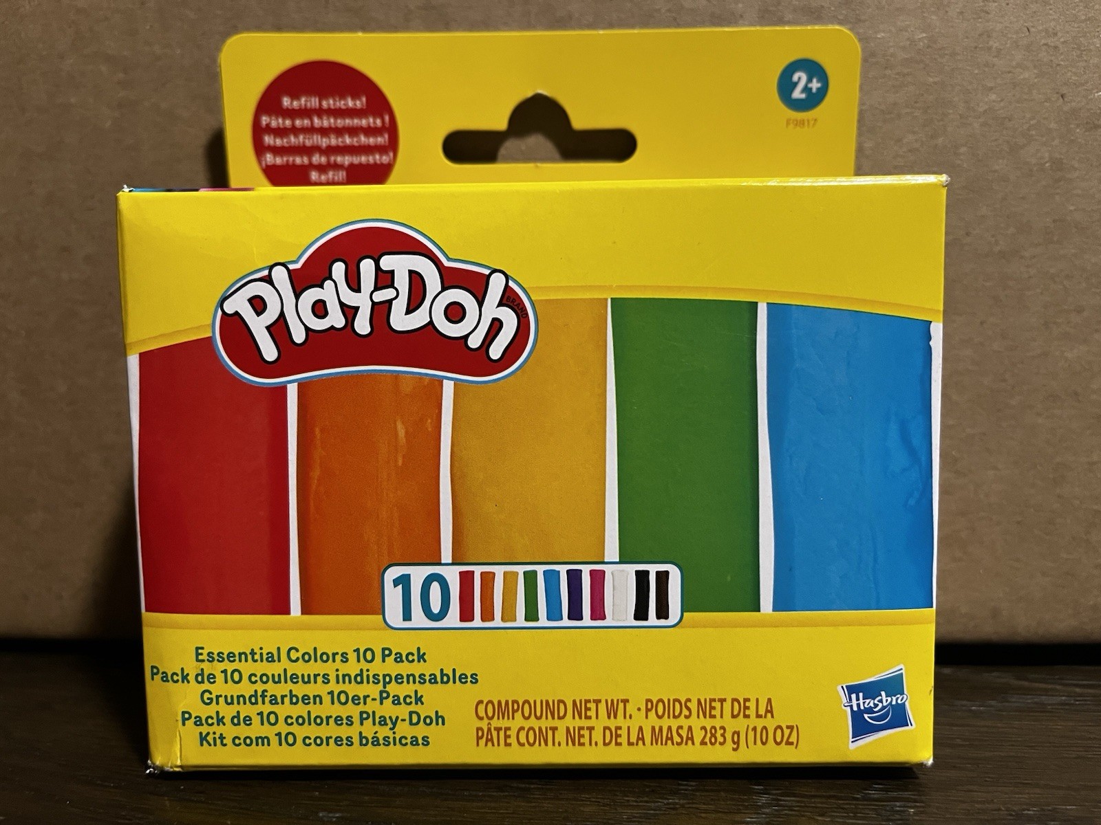 Play-Doh Essential Colors 10 Pack Refill Sticks, Great Party Favors, Classrooms
