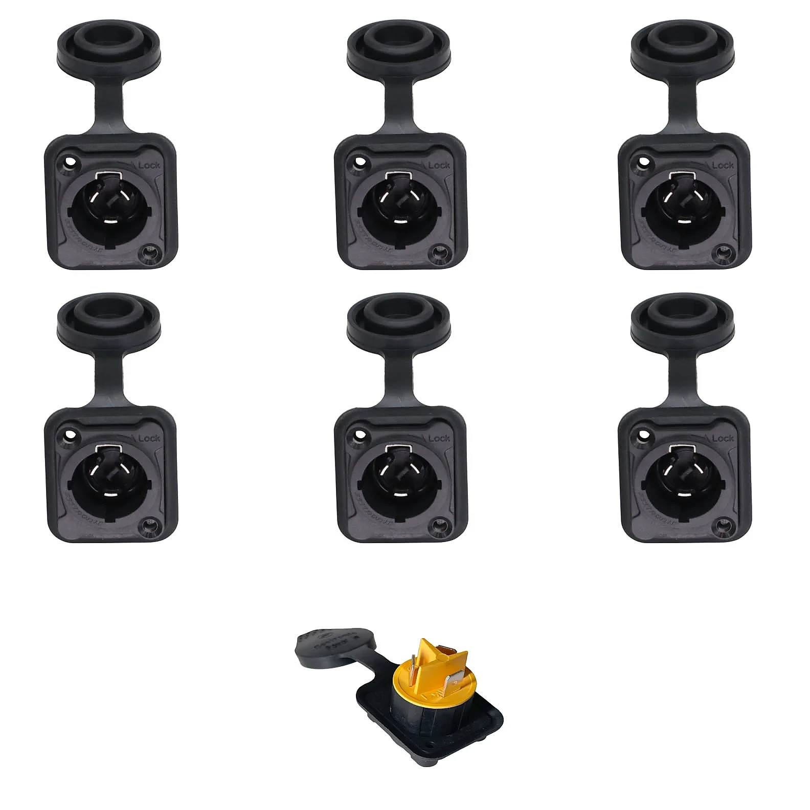 6 True1 Power Panel Connector Male -Waterproof IP65 protection by PROX