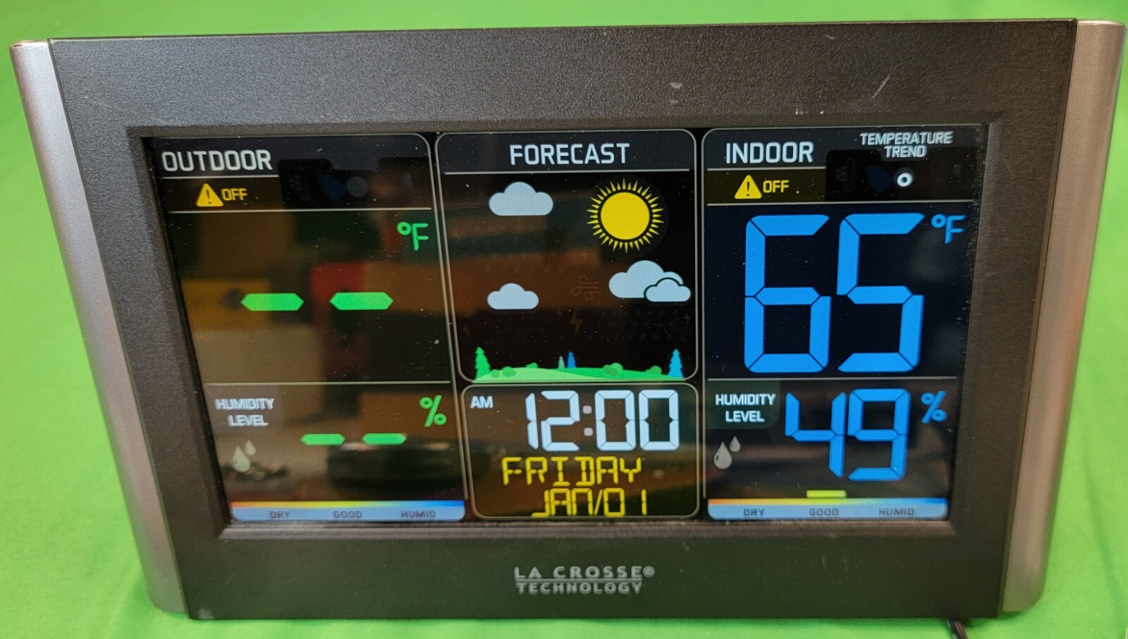 C85845 La Crosse Technology Wireless Color Weather Station NO Outdoor Sensor