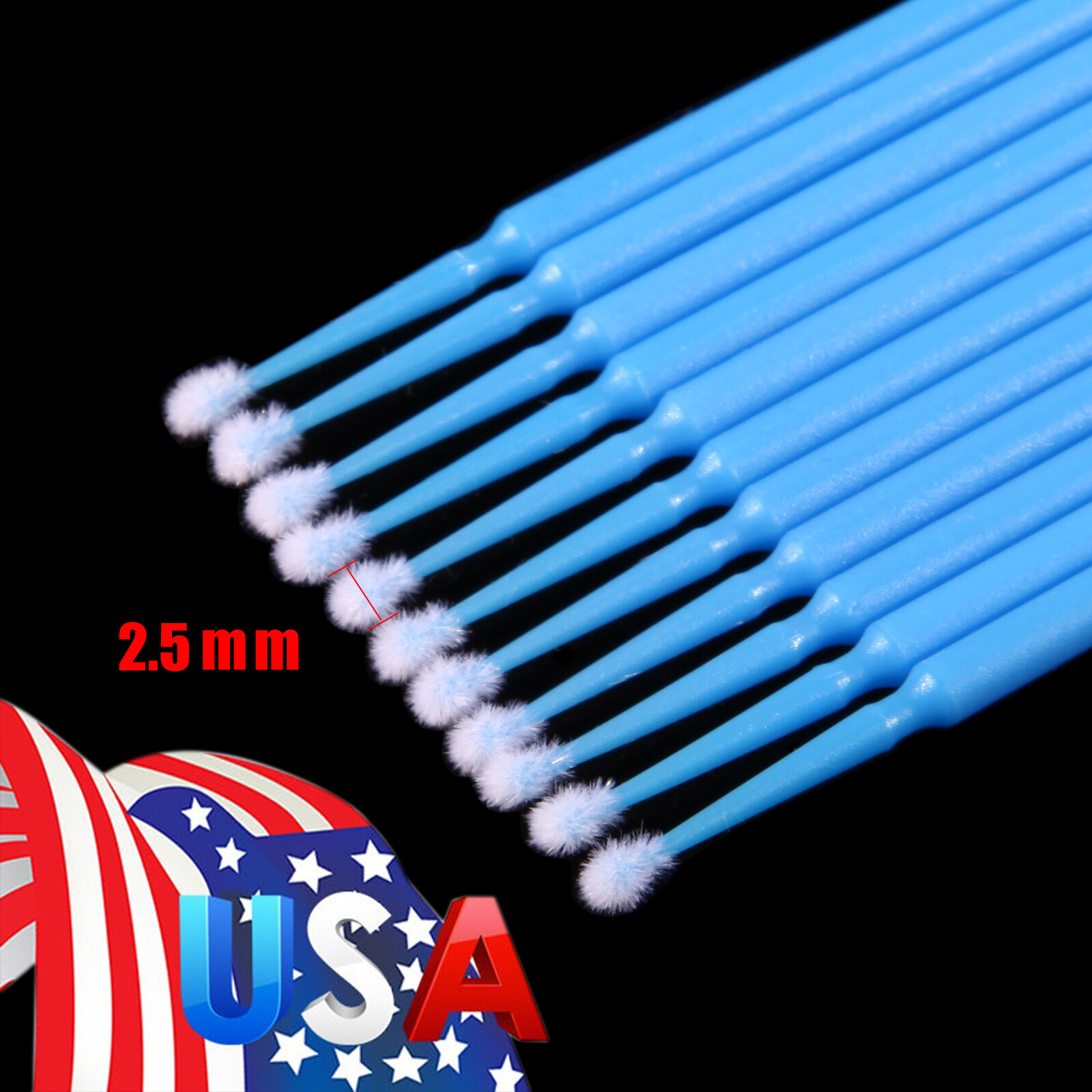 New Disposable Materials Dental Micro Brush Applicator 4 Optional Sizes