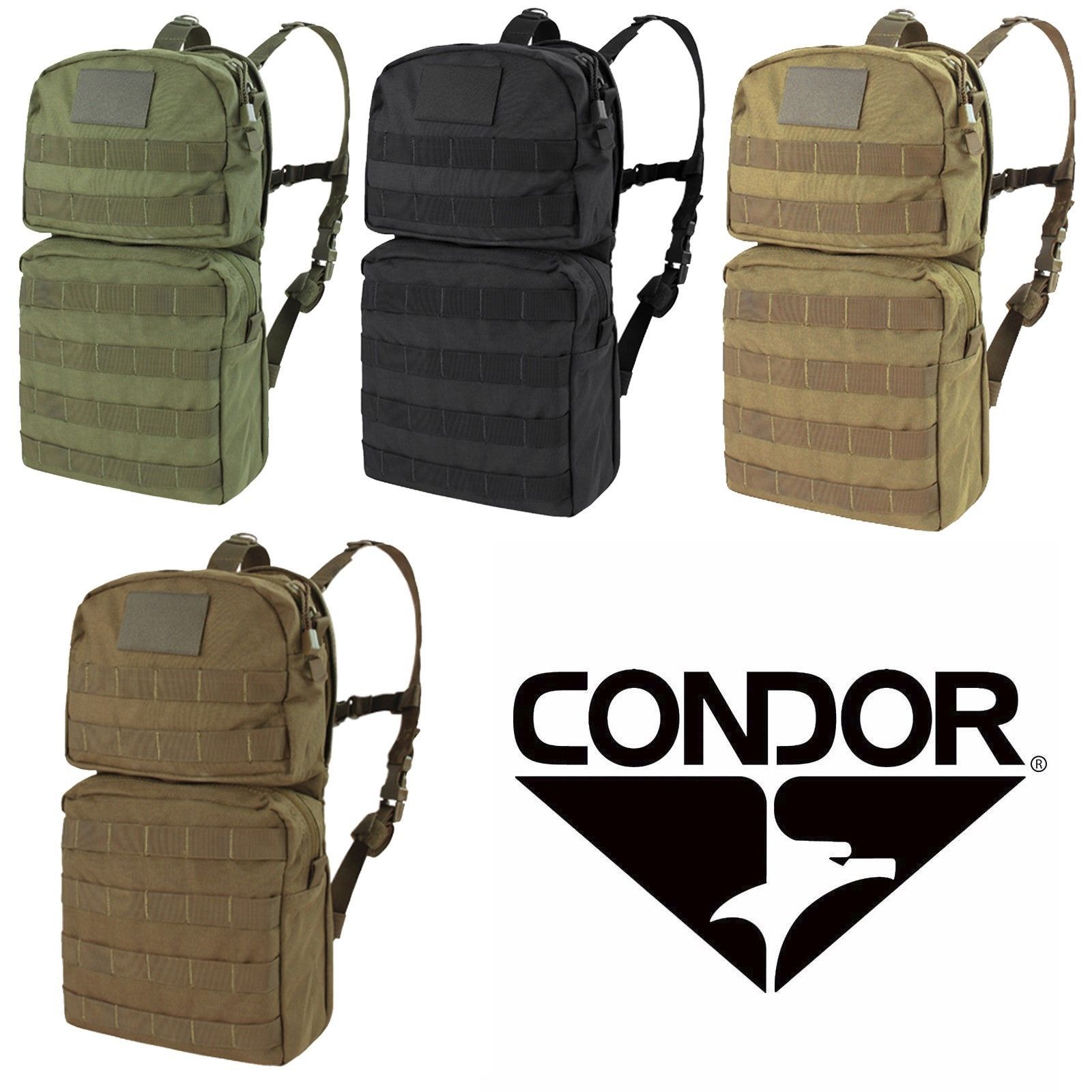 Condor Hydration Backpack w/ 2.5L Bladder w/ Removable Straps - HCB2