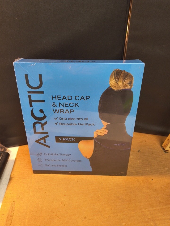 Arctic Neck Migraine Relief Cap Neck Ice Pack Wrap Gel Cold Warm - NEW sealed