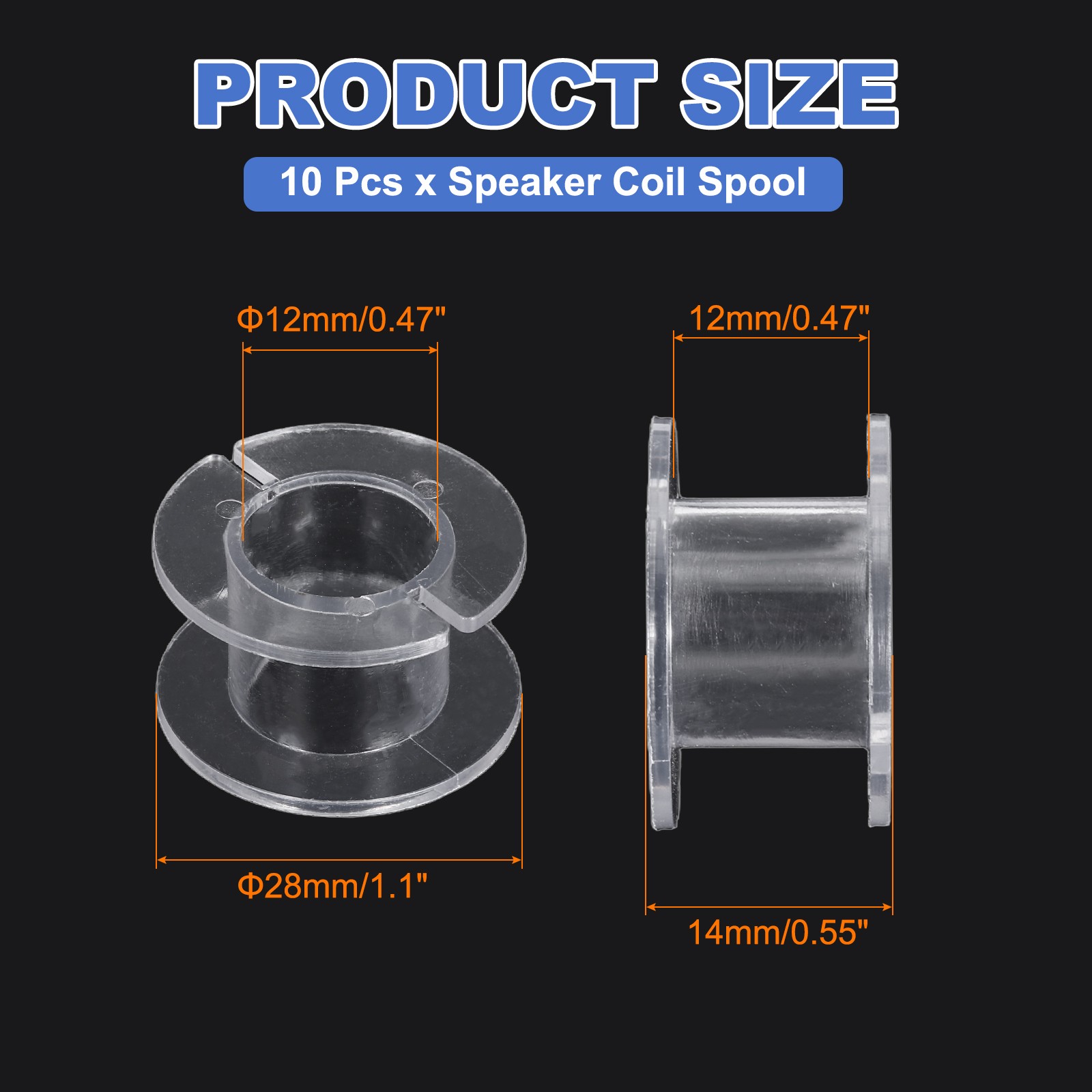 10pcs Speaker Crossover Bobbin Spools Coil, 28x14mm ABS Empty Spools
