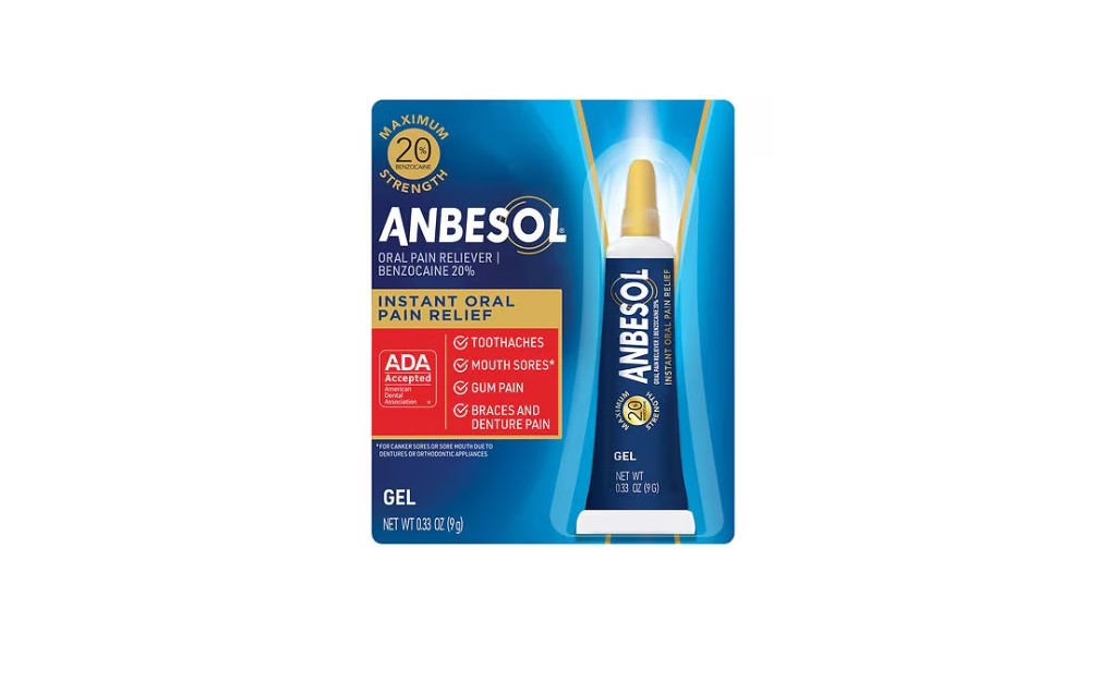 Anbesol Maximum Strength Instant Oral Pain Relief Gel, 0.33 oz EXP 2027/04