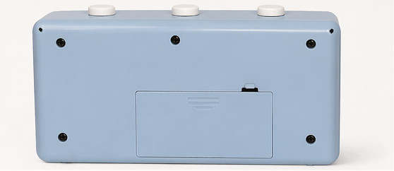 Retro Analog Alarm Clock - Light Blue: Plastic Table Clock for Bedroom