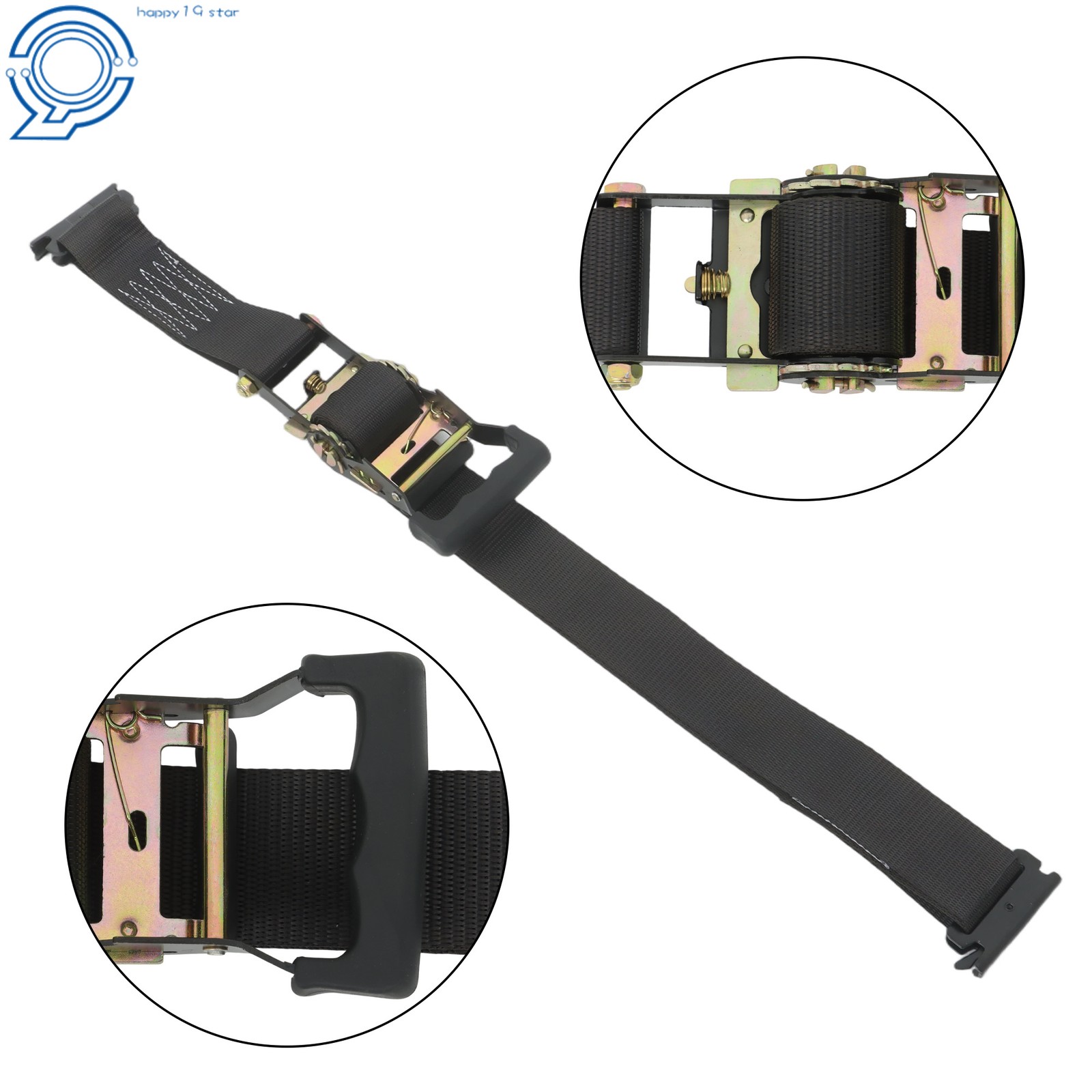 Wheel Chock Tire Strap Tie Down Kit 4PCS E-Track 2PCS 6' Tie Down Strap