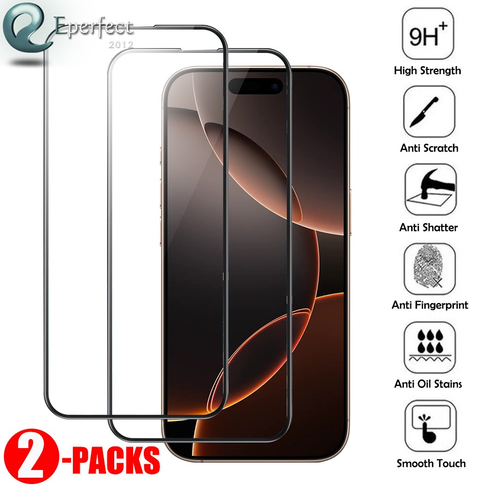 2x For iPhone 16 Pro Max Plus Tempered Glass Screen Protector Shatterproof Film