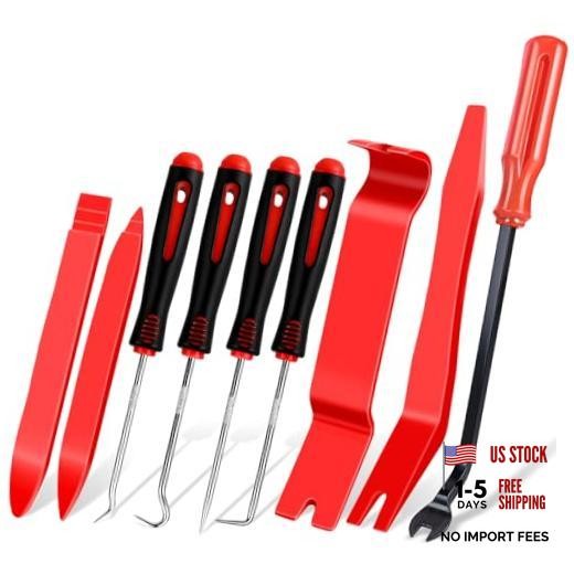 9 Pcs Auto Trim Removal Tool Set - Plastic Pry Tool Kit, Car Door Panel Window