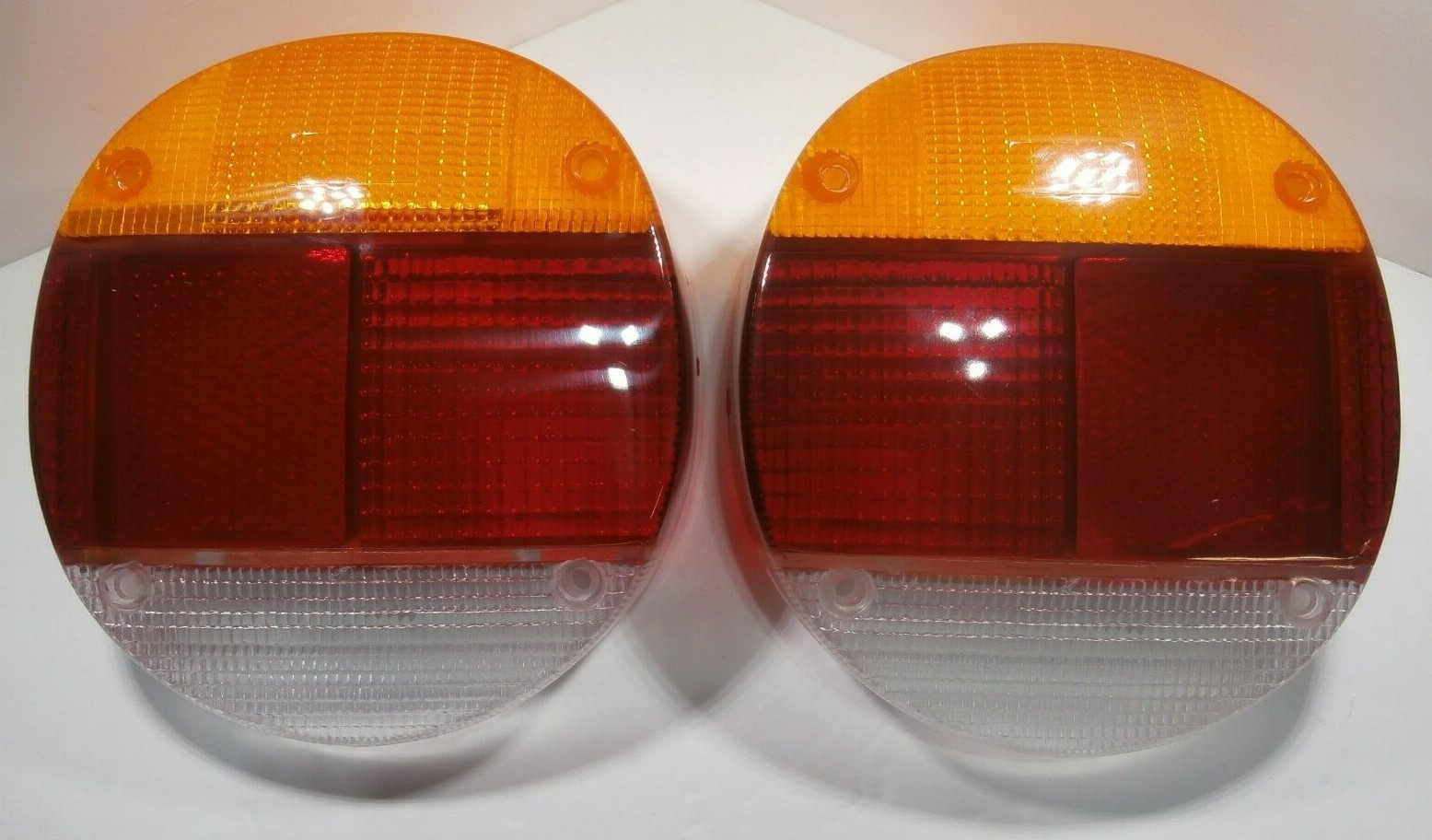 1973-1979 VW Bug Beetle Rear Tail Light Lens Set of 2 (PAIR) AMBER RED CLEAR