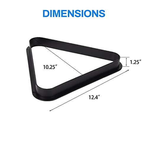 Black Plastic Billiard Pool Ball 8-Balls / 9-Ball Diamond Pool Triangle Rack