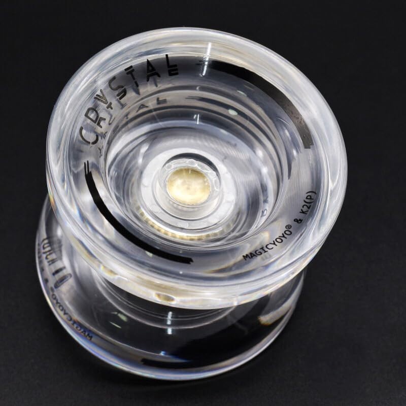 Professional K2 Crystal White Yo-Yo: Beginner Friendly with Extra Strings & Case