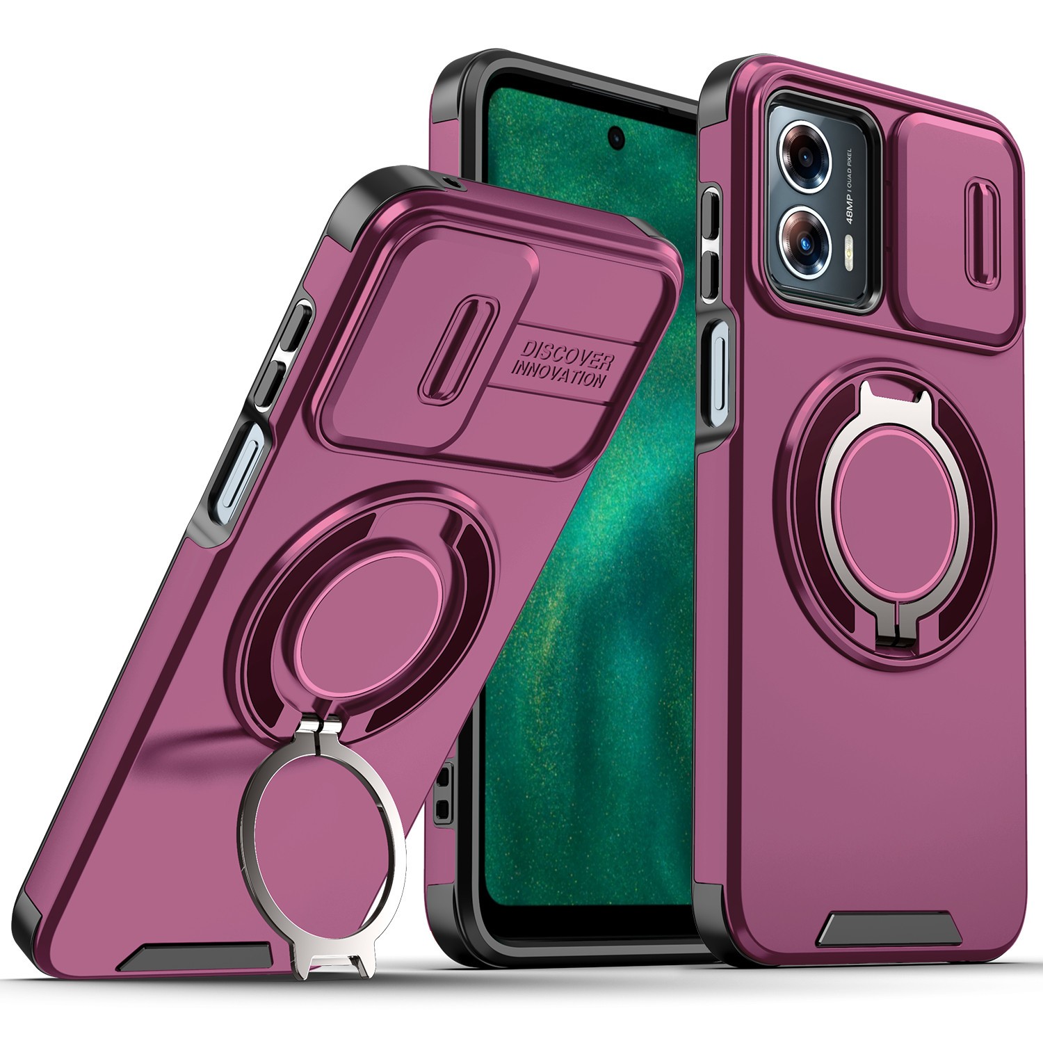 For Motorola/Stylus/G /Power /5G /2025 2026 Rugged Shockproof Holder Phone Case