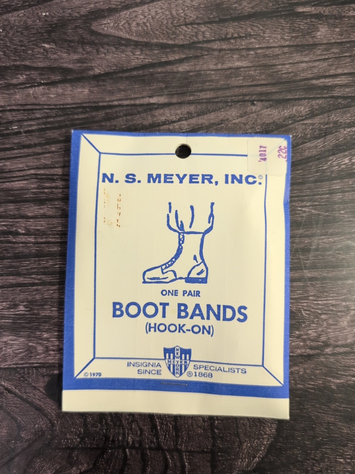 N.S. Military Issue Meyers Hook On Boot bands 1970 New & Sealed