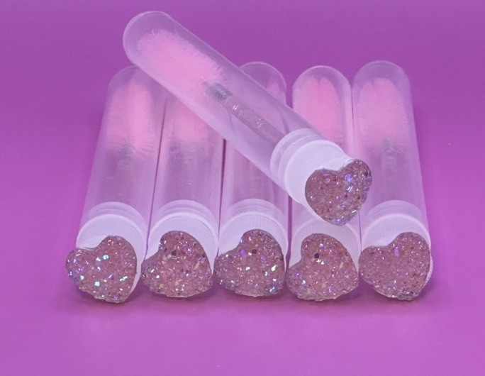 10 ct Mascara brushes, eyelash brushes, mascara wands with tubes, lash spoolies