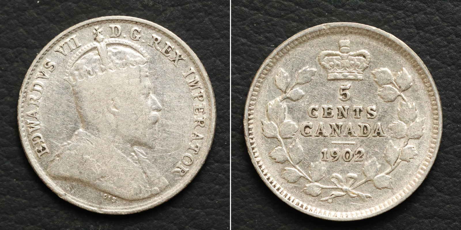 *Canada Silver Coin, 5 Cents 1902 1.162g, 15.5mm[E13591]7z6