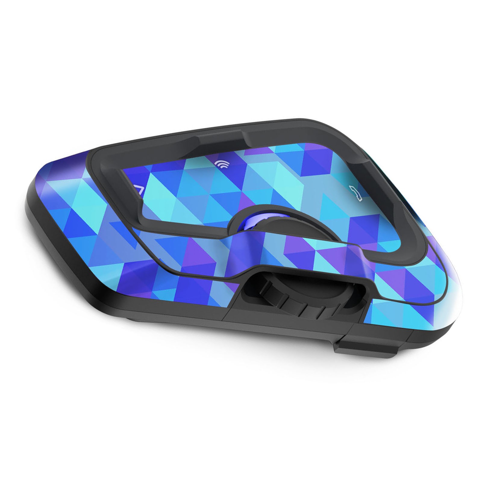 For CARDO Freecom 4X 2X Protective Headset Decal Sticker x2 Triangle Blue