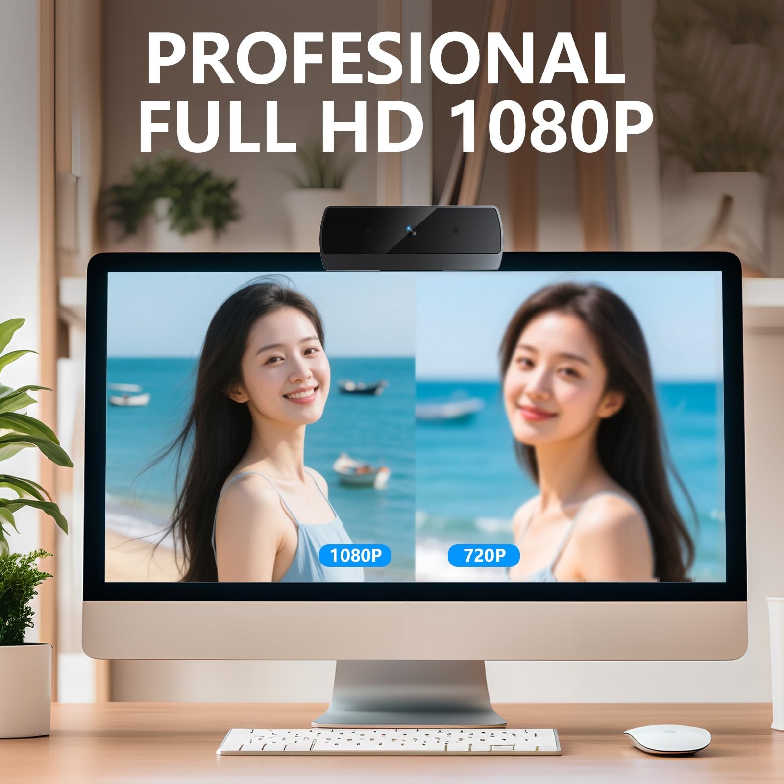1080P USB Streaming Webcam Computer Camera With Microphone Plug And Play PC
