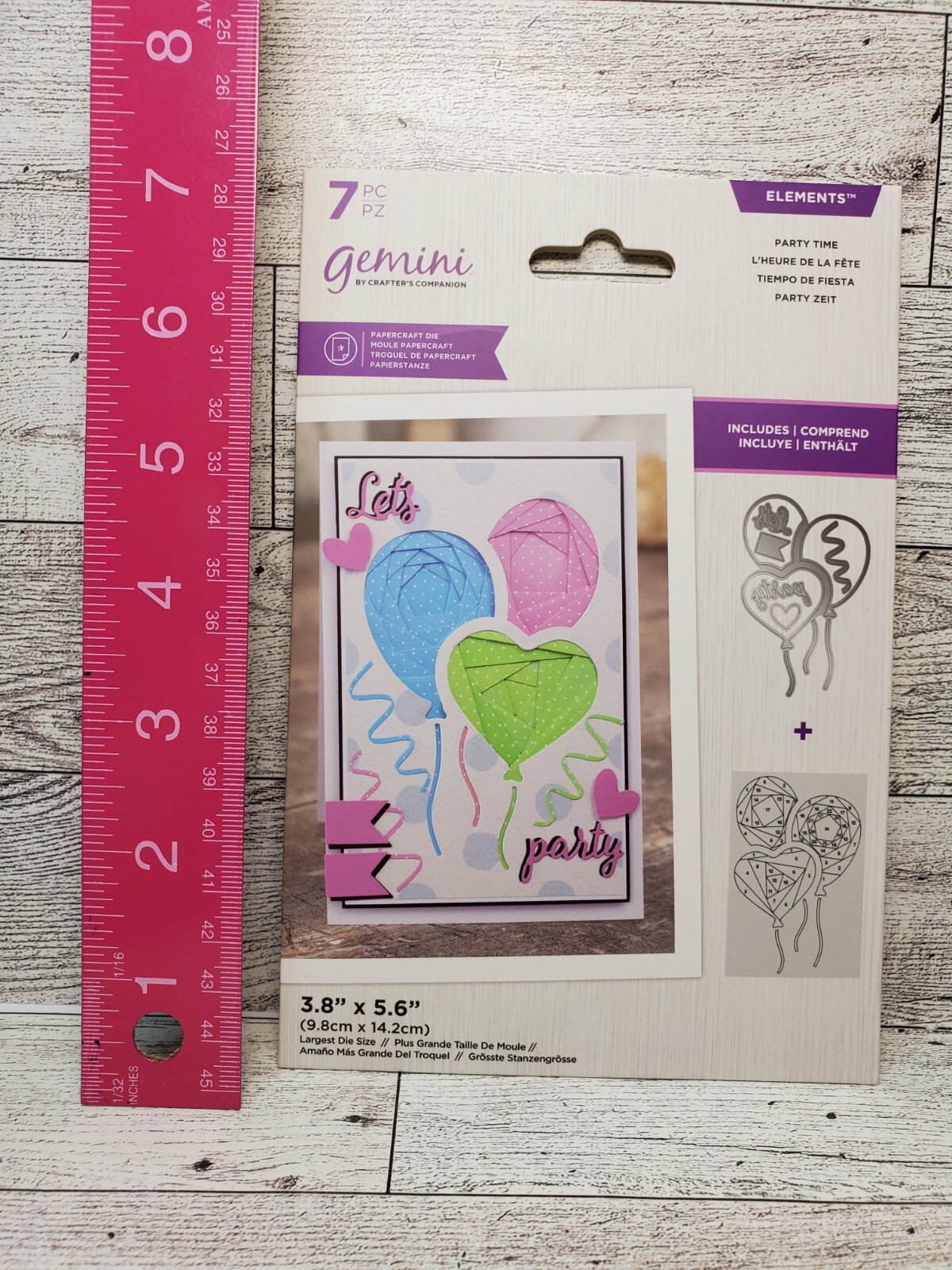 CC1 Crafters Companion Elements Party Time Balloons Iris Folding Die