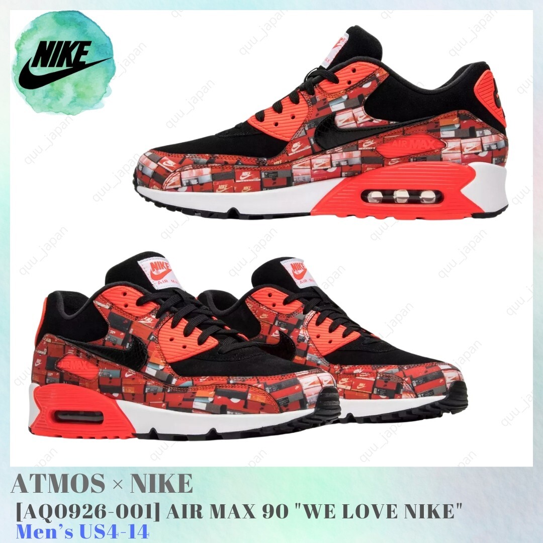 ATMOS x Nike Air Max 90 WE LOVE NIKE Men's Sneakers AQ0926-001
