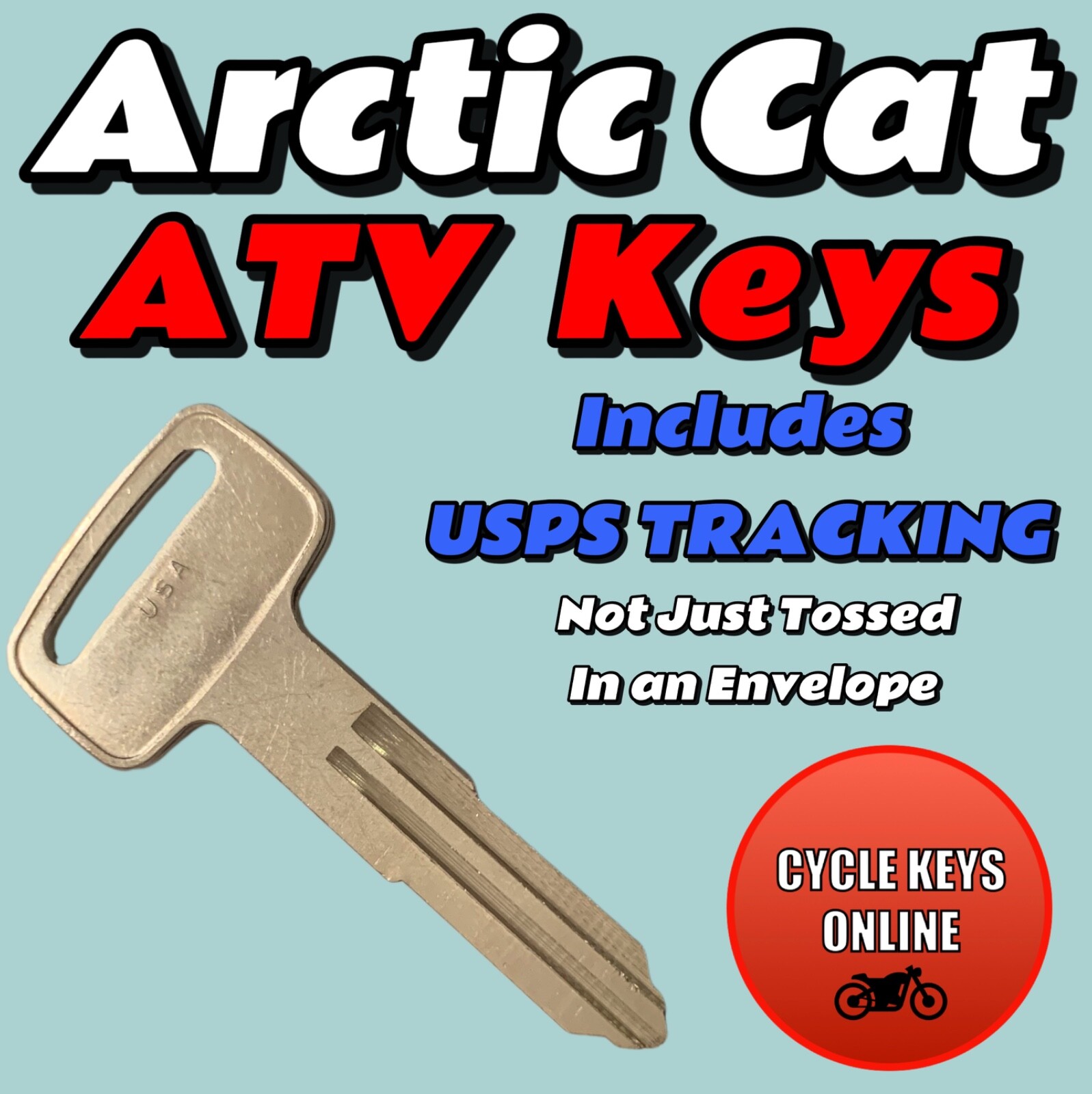 Arctic Cat ATV spare replacement keys Cut to Code key for codes F39810-F59597