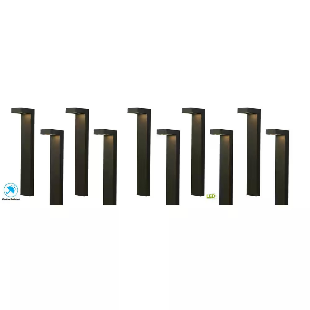 Jemison 85 Lumen Low Voltage Black Integrated LED Outdoor Landscape Path Lights