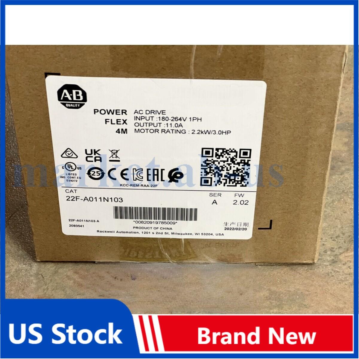 AB 22F-A011N103 AC Drive New Factory Sealed 22F-A011N103 Fast Ship US Free Tax