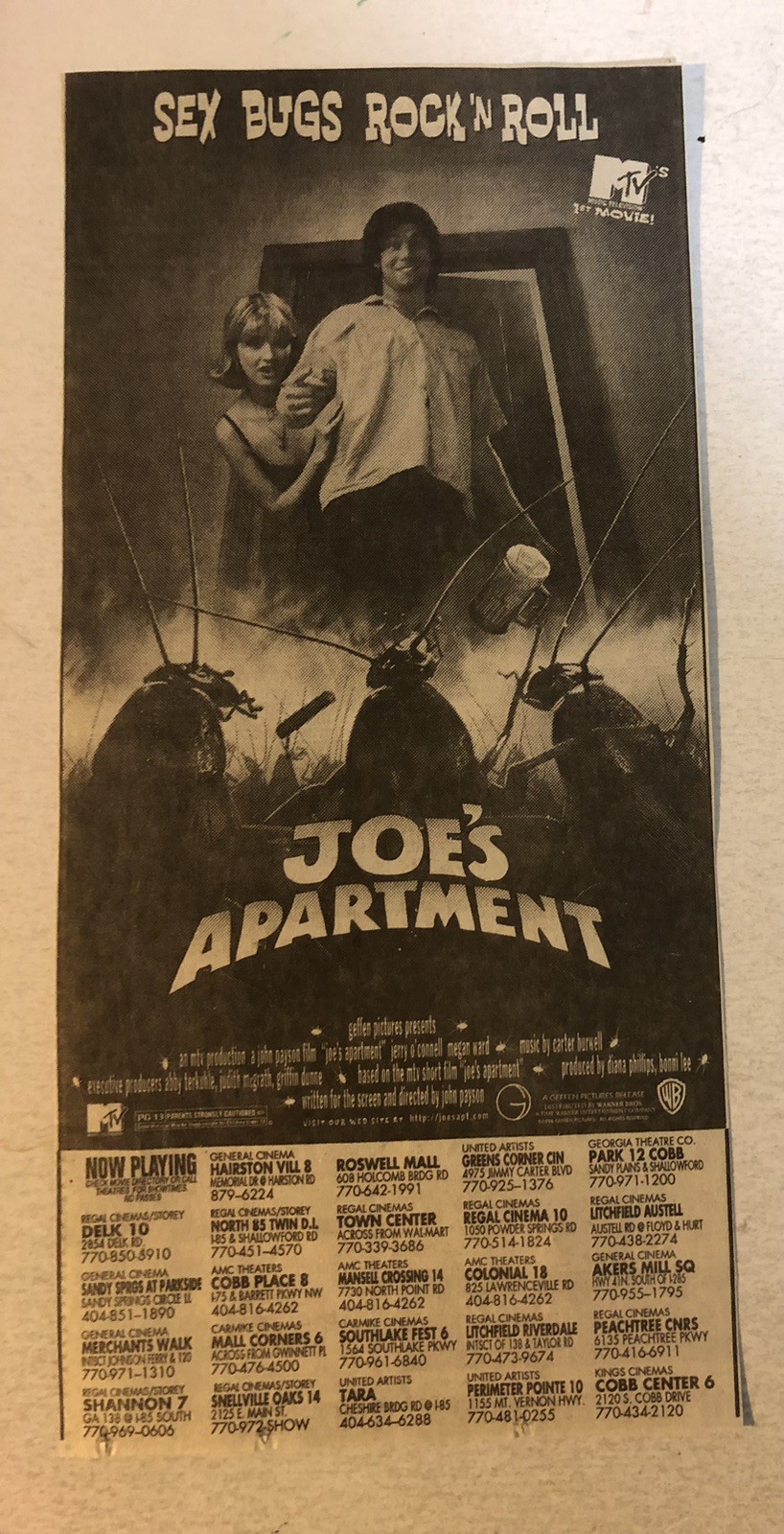 Joe’s Apartment Vintage Movie Print Ad Jerry O’Connell Megan Ward Tpa13