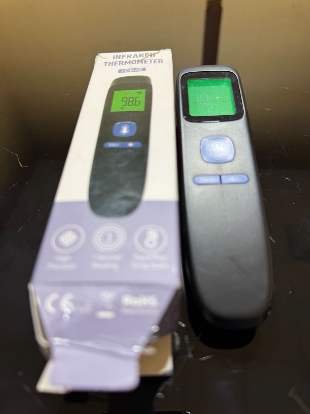ANMEATE No Touch Forehead Thermometer Infrared Digital Baby Adult Fever Alarm