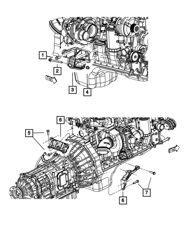 Genuine Mopar Bracket Upper 53034077AB