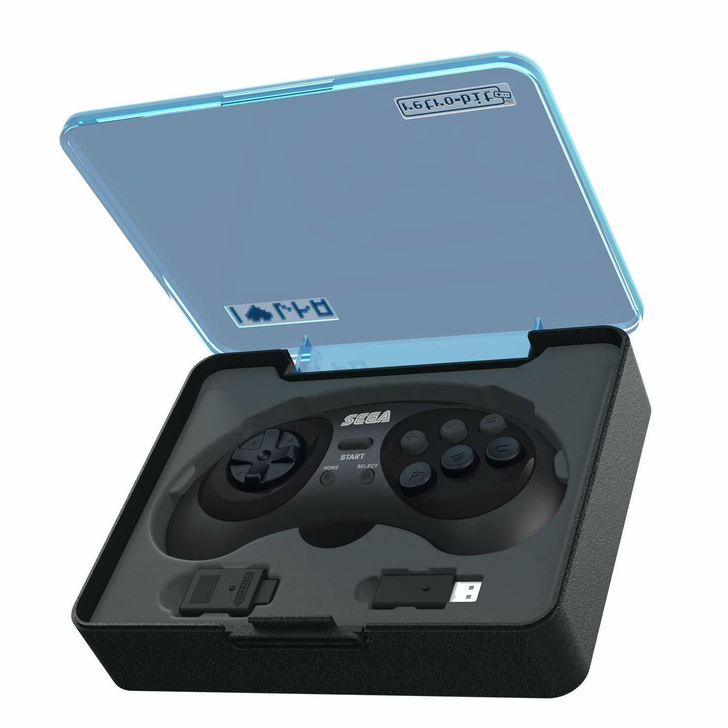 Retro-Bit 2.4 GHz Wireless Controller 8-Button Sega Genesis Original/Mini Black