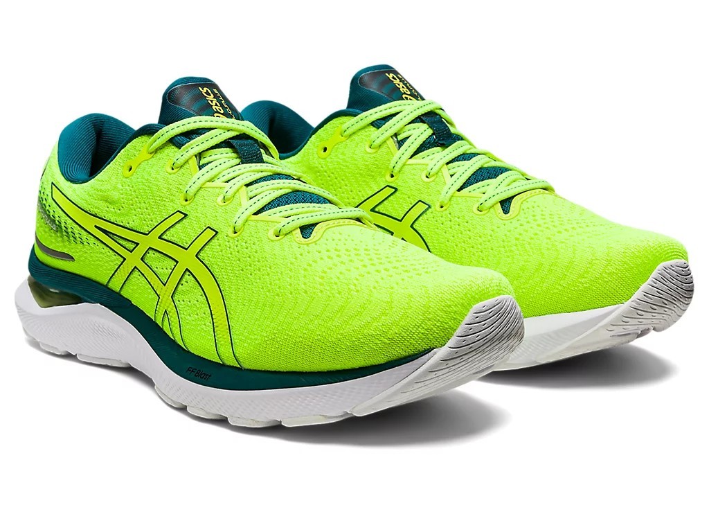 Asics Gel Cumulus 24 Mens Running Shoes Size 11 Safety/Yellow/Velvet Pine Med/B