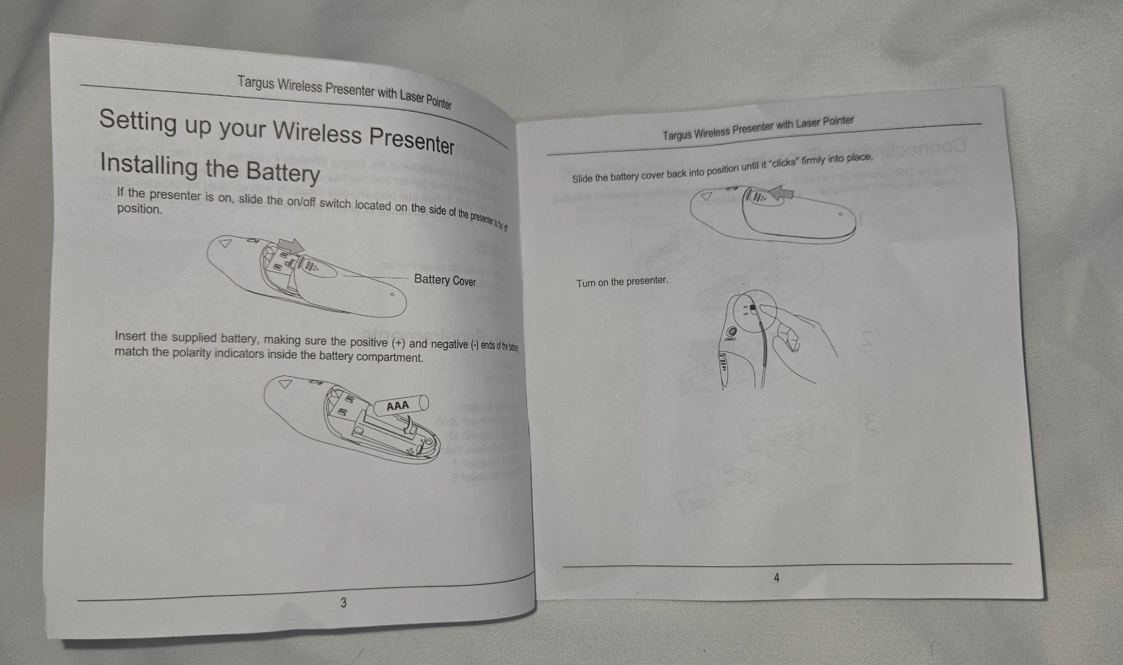 Targus Wireless USB Presenter with Laser Pointer - AMP16US - 2 Units Dongles