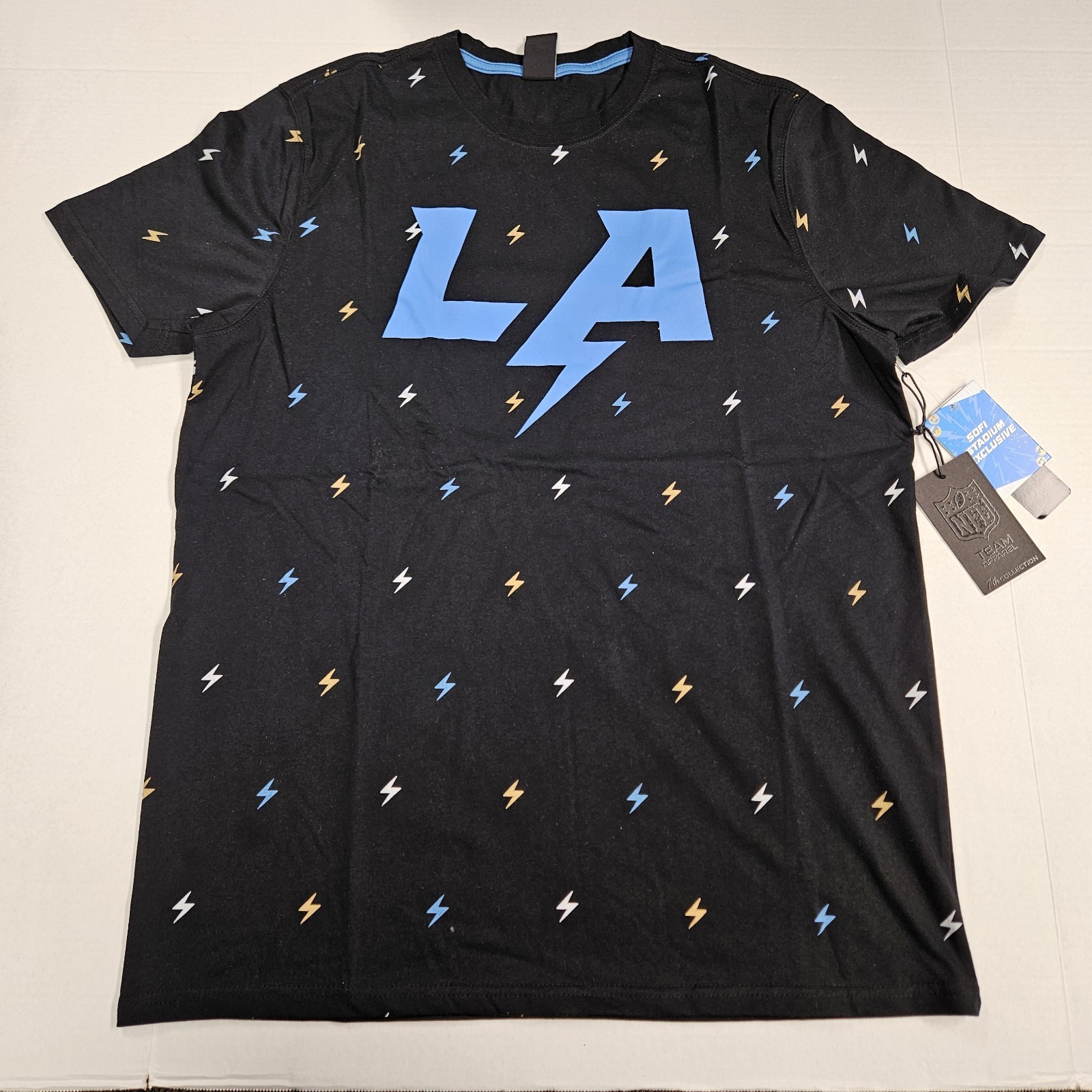 NFL Team Apparel Los Angeles Chargers 'Black' SOFI EXCLUSIVE T-Shirt / Men's XL