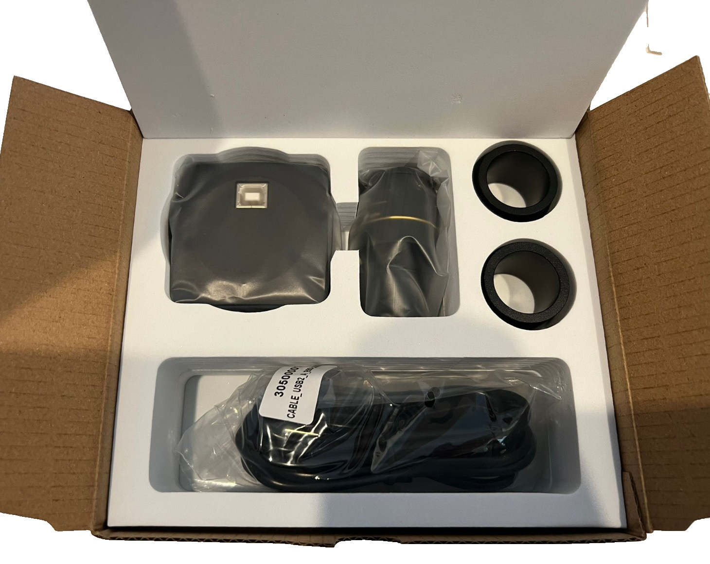 AmScope SM-1TSW2-L6W-8M Trinocular Stereo Microscope 8MP Camera LED New