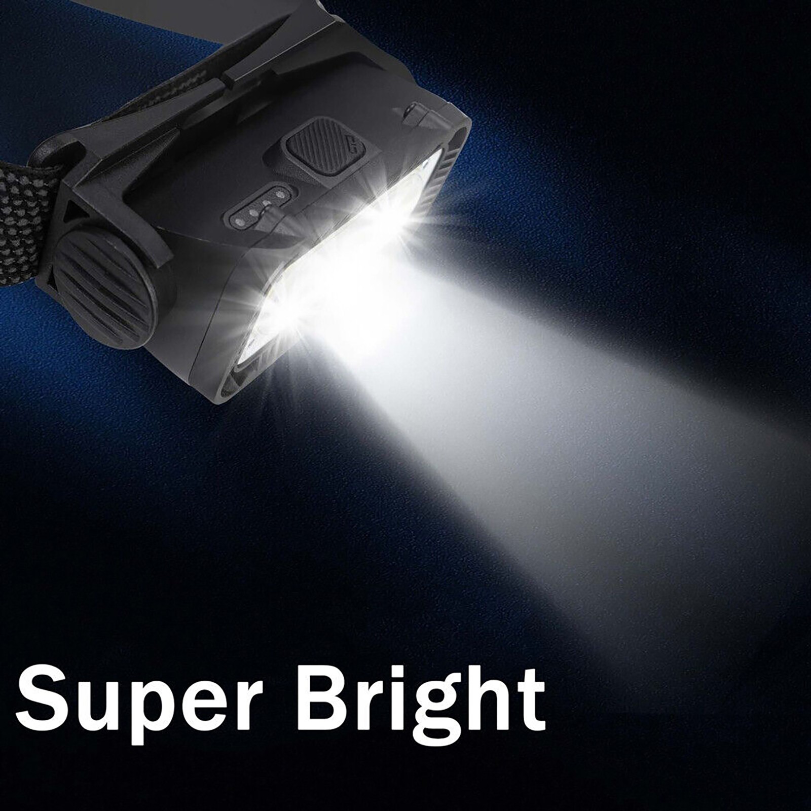 USB Rechargeable LED Headlamp Headlight Lamp Torch Flashlight W/ Charging Cable