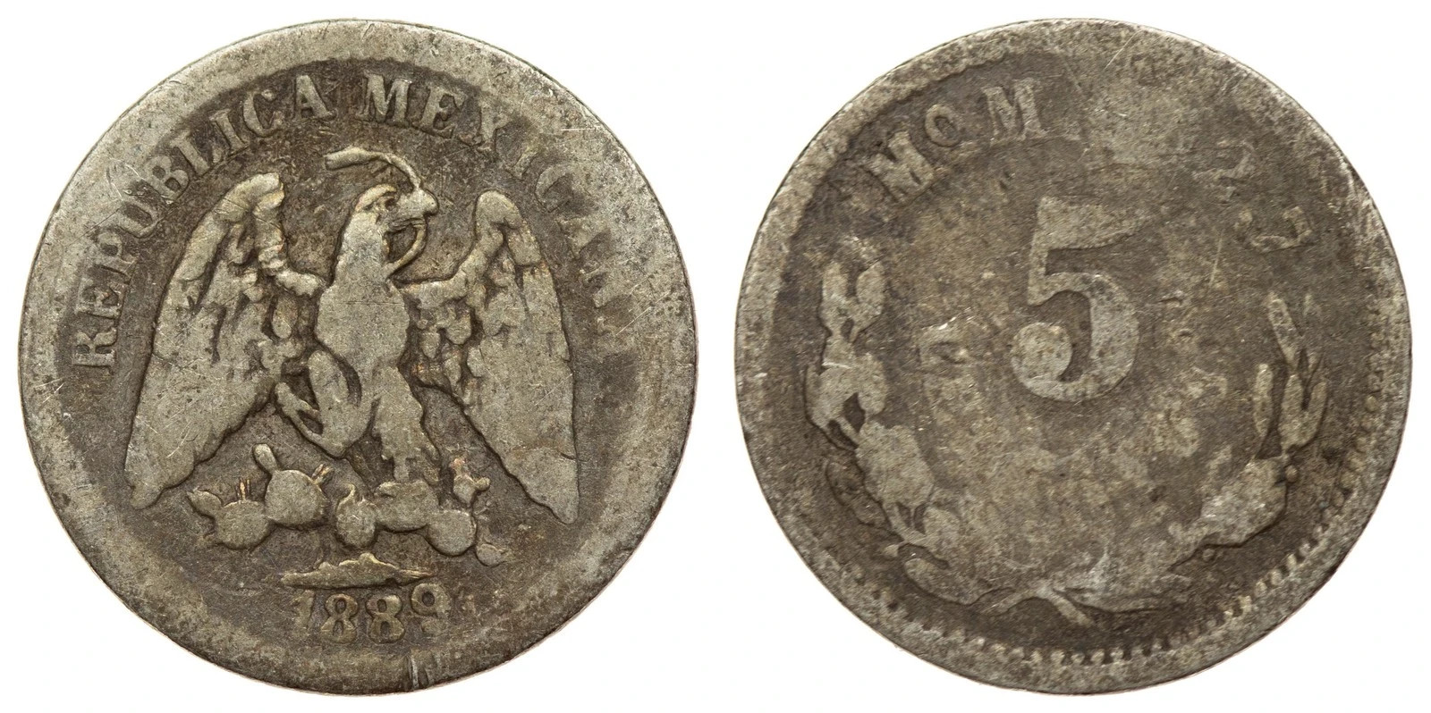 Mexico - 5 Centavos 1889 - Silver
