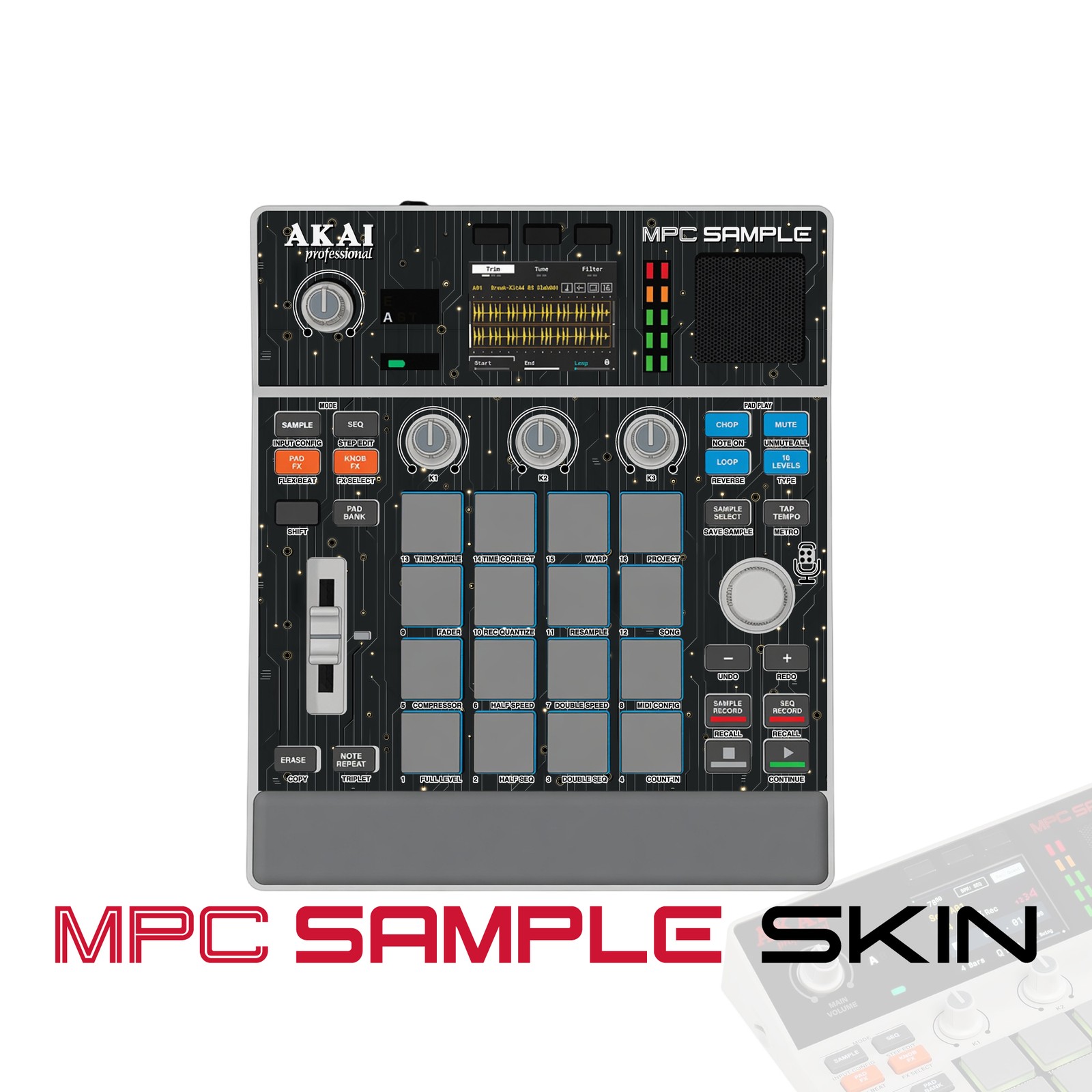 Akai MPC Sample Skin / Gold Dust