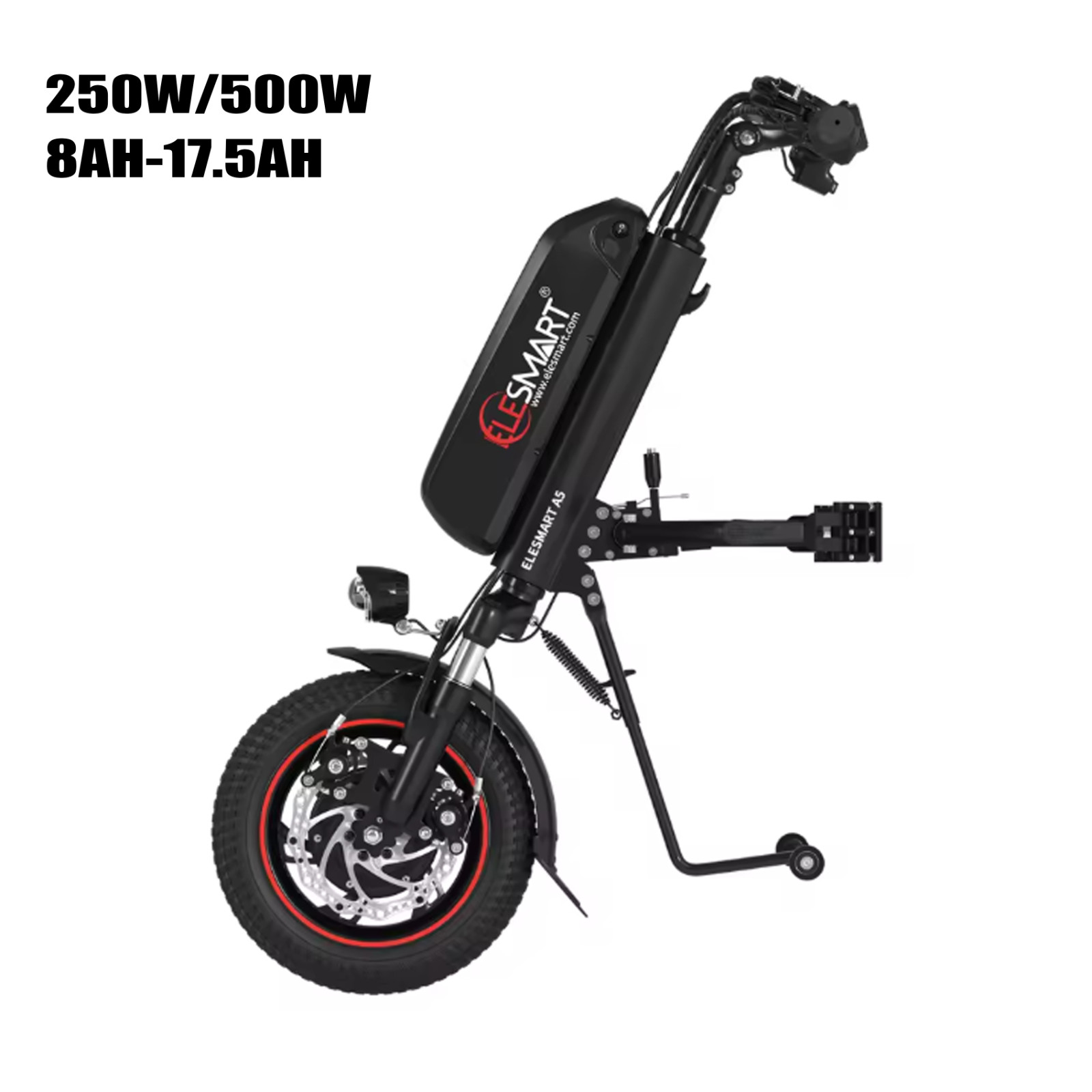 12Inch A5 Suspension Wheelchair Attachment Electric Handcycle 250W 500W 8-17.5AH