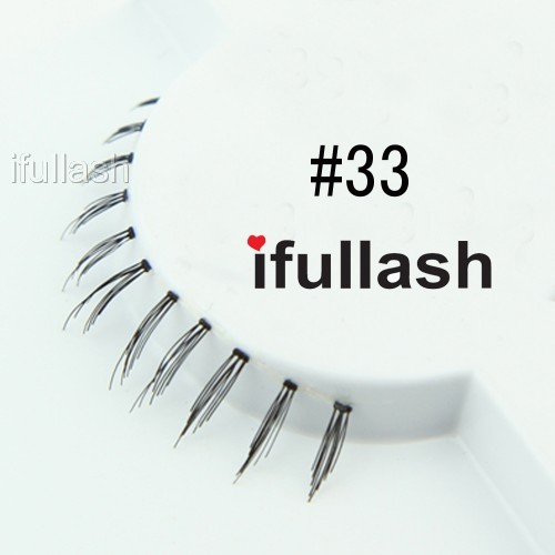 #33  6 or 12 pairs of ifullash 100% human hair Eyelashes- BLACK