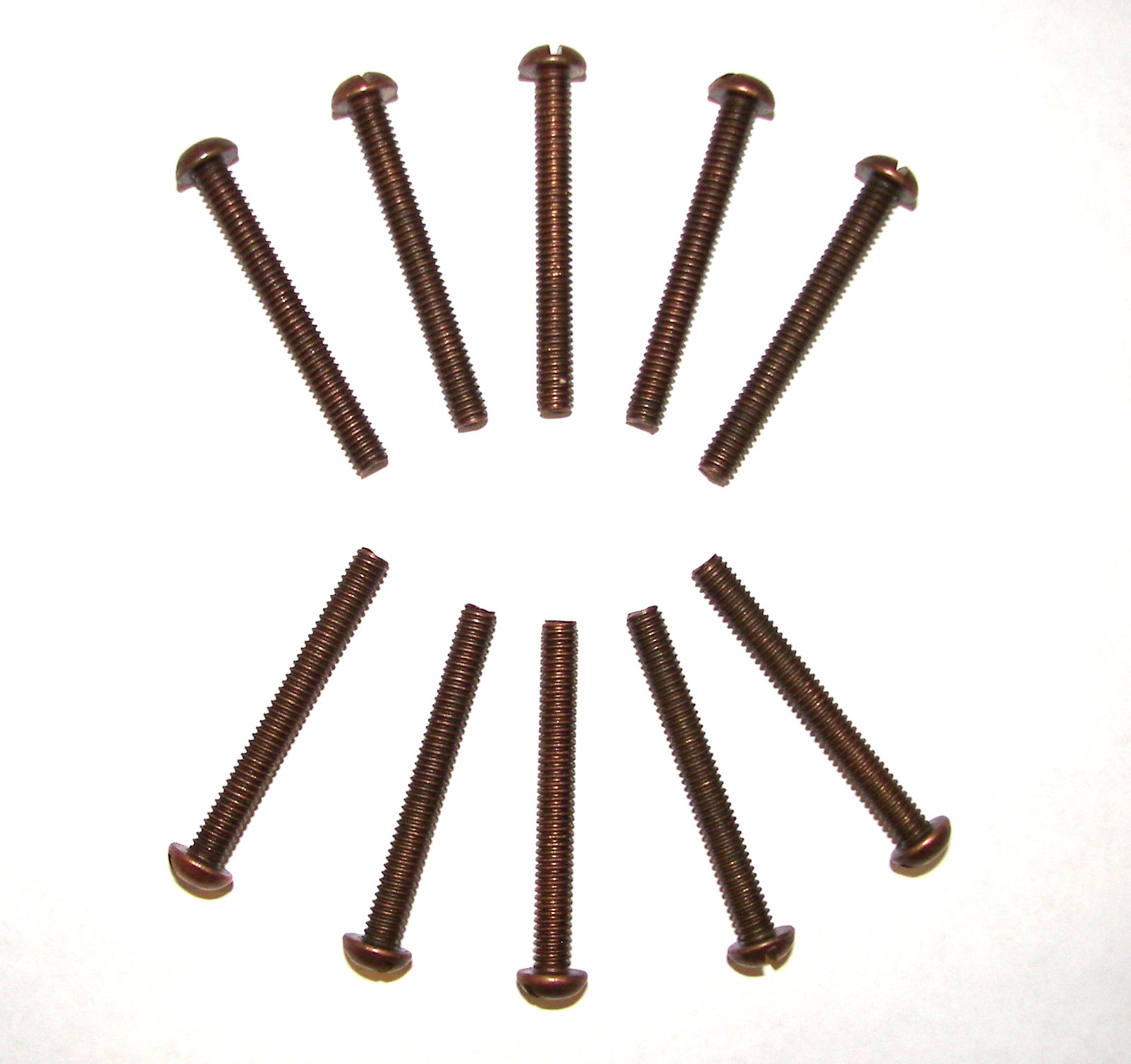 Tattoo Machine 10 1-1/2" (one and a half inch) #8 Bronze Screws, Contact Screw