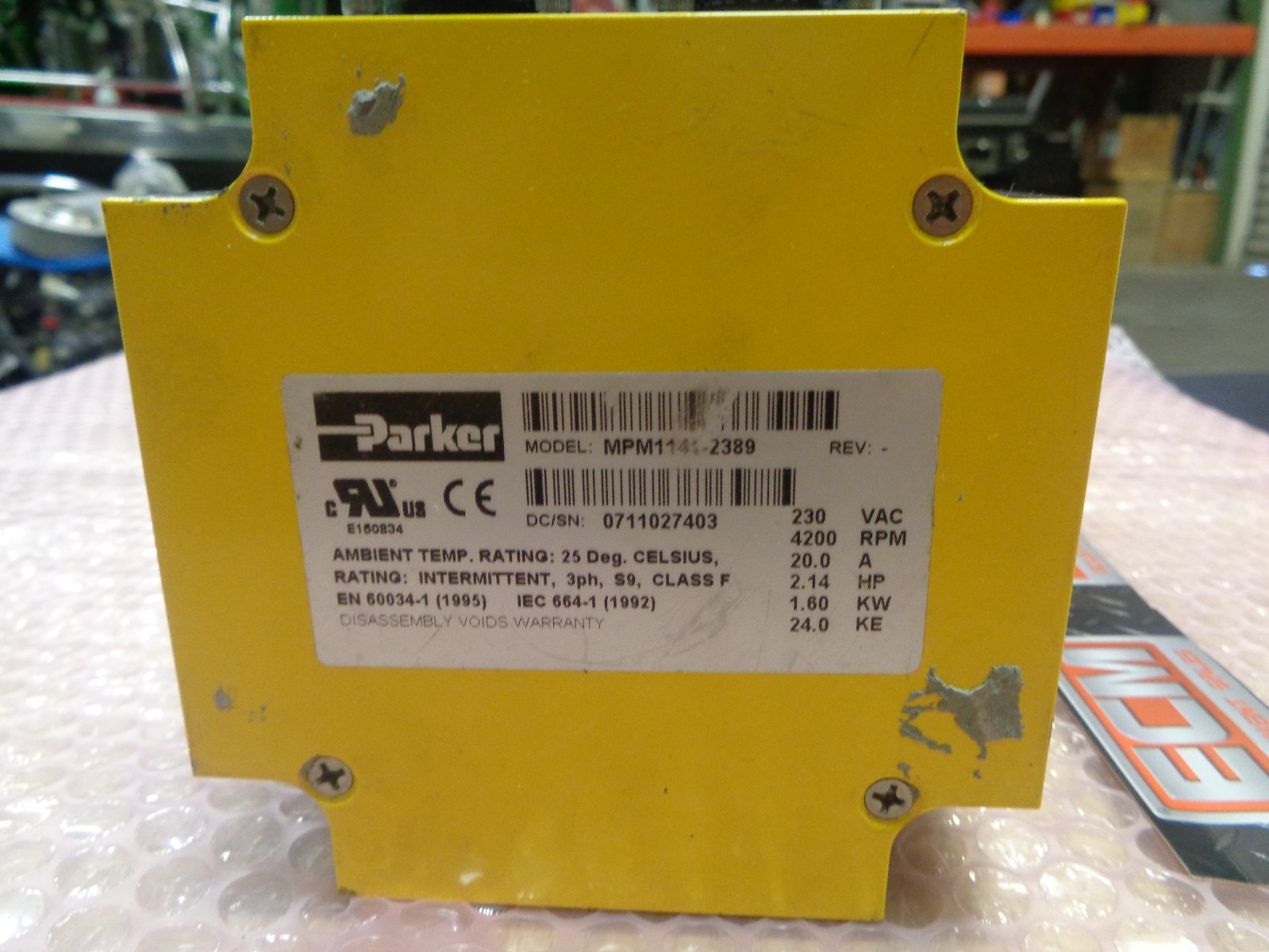 Parker servo motor MPM1141-2389