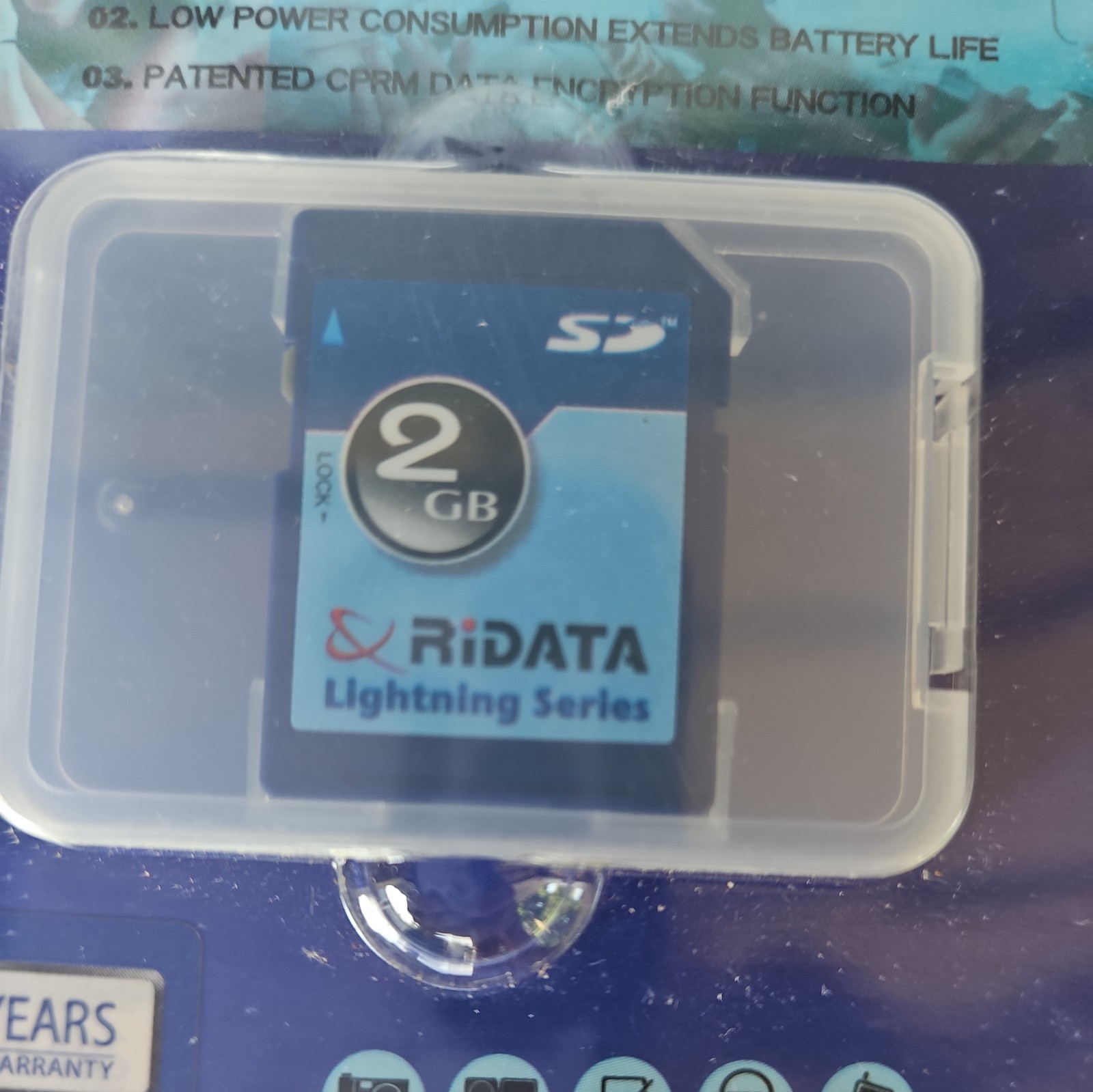 1pcs 2gb NEW RIDATA standard SD SECURE DIGITAL MEMORY CARD for older cameras