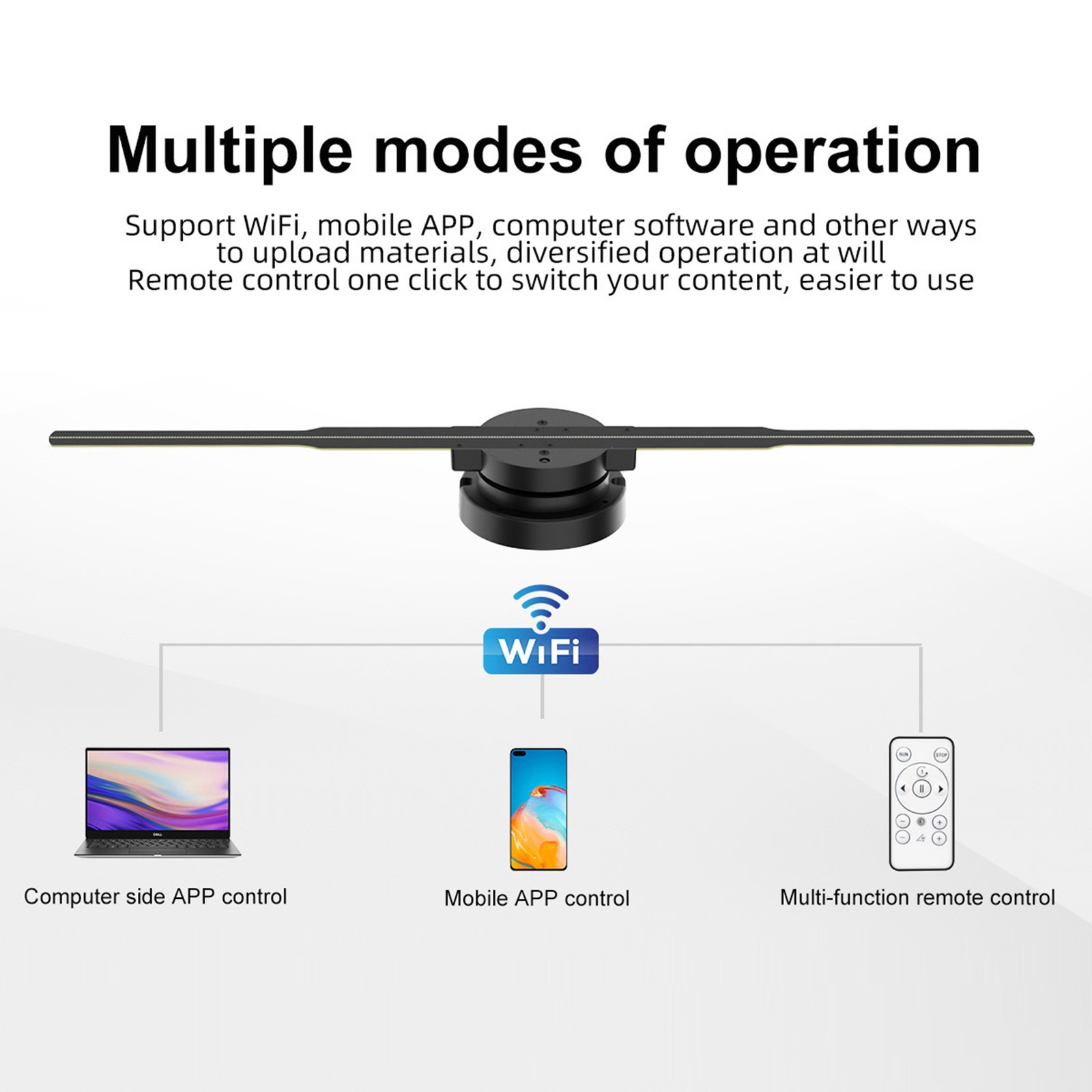 PD42 3D Hologram Projector Advertising Display Fan Wall-mounted Player 3D N WXKX
