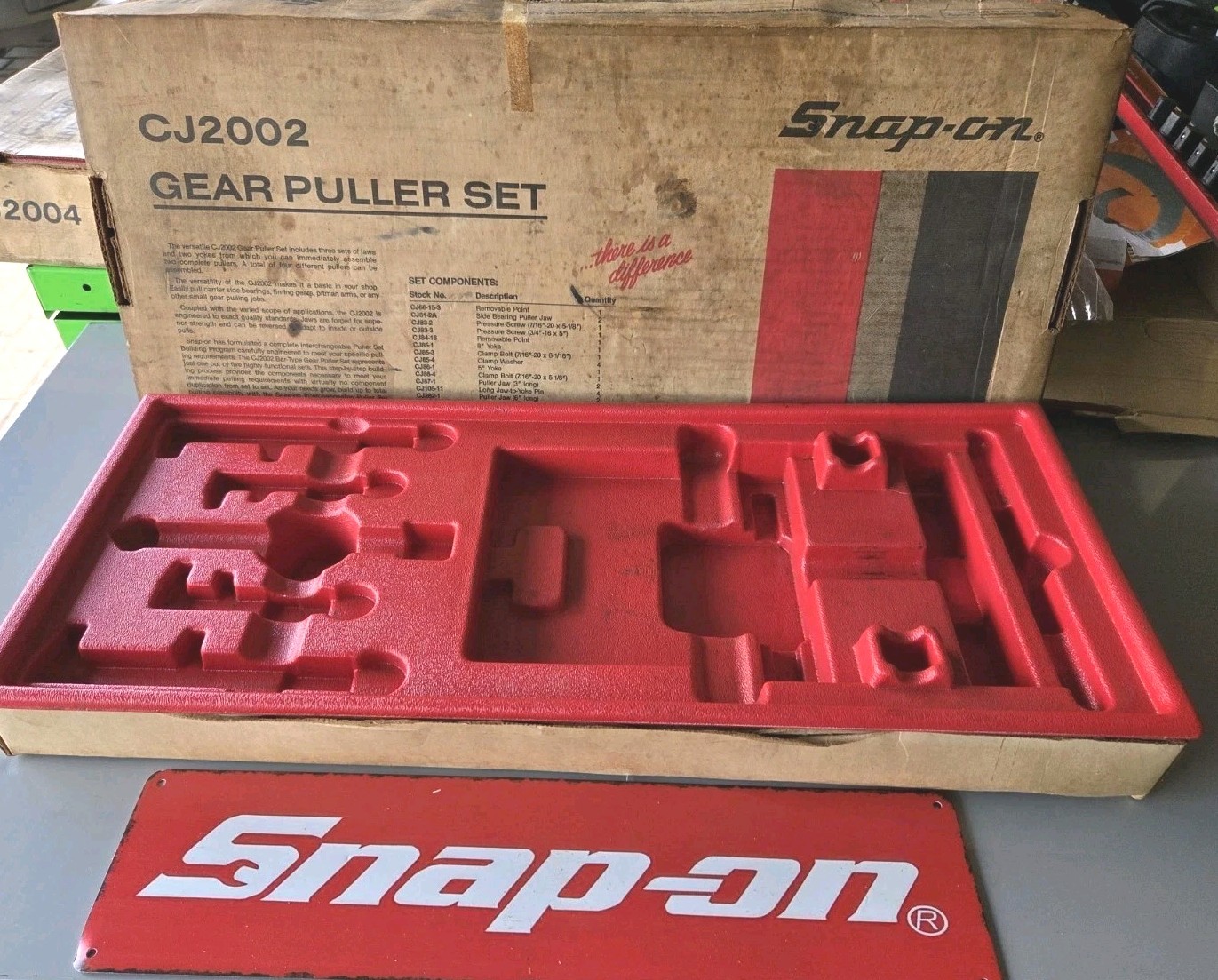Snap On PAK430790 Tray & Box For CJ2002 Gear Puller Set