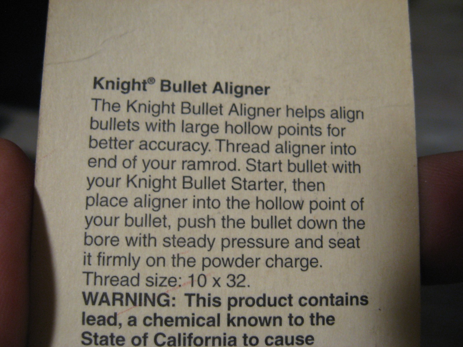 Knight Bullet Aligner With 10-32 Threads M900069