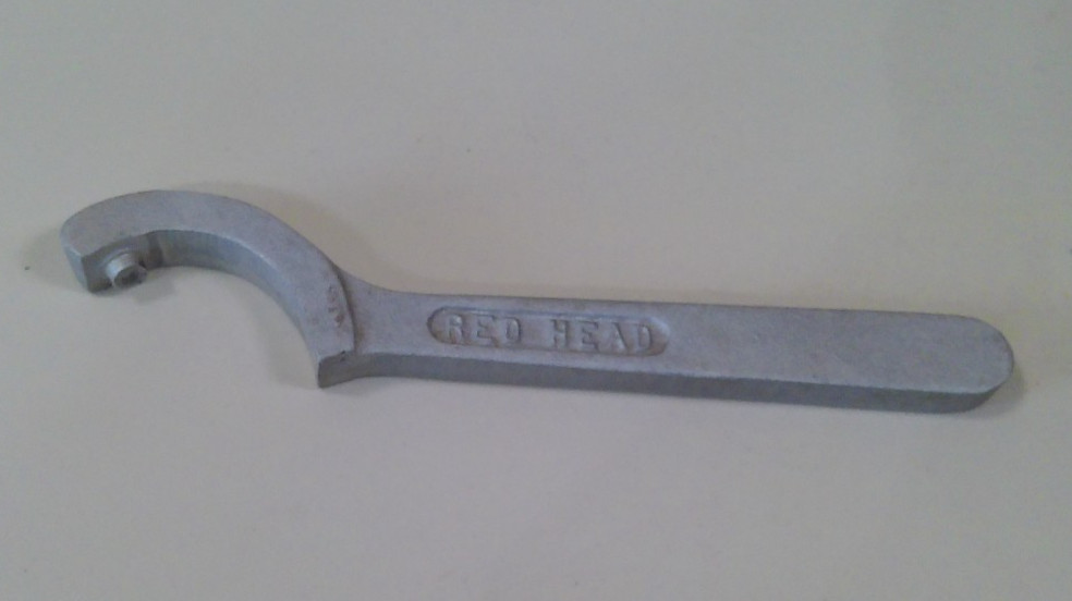 RED Head Hook Wrench Industrial Pipe Fitting Tool USA Made Used #103