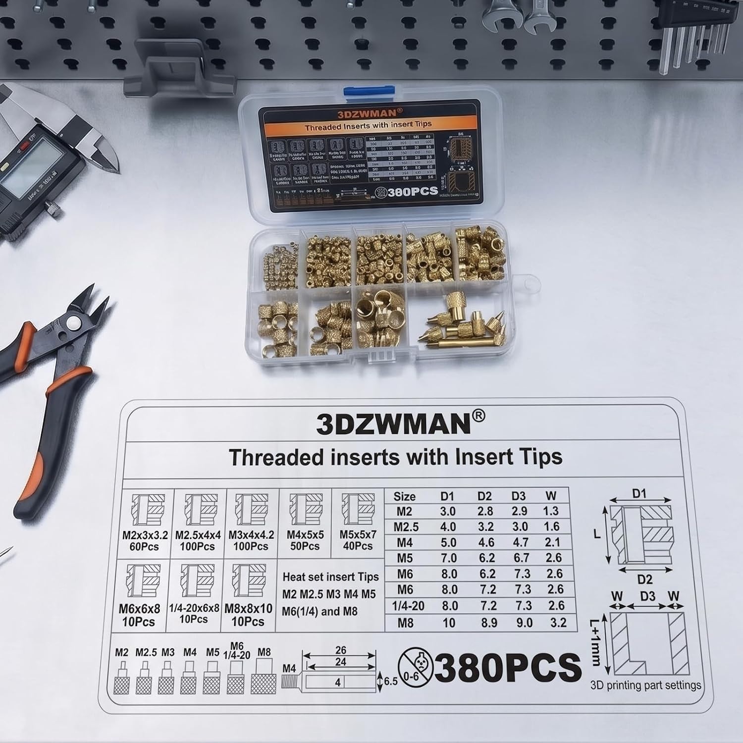 Vertical Heat Set Insert Tool Press for Plastic Parts & 3D Print Components |...