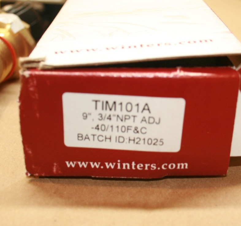 Winters instruments model TIM101a Thermometer with thermowell. -40F to 110F